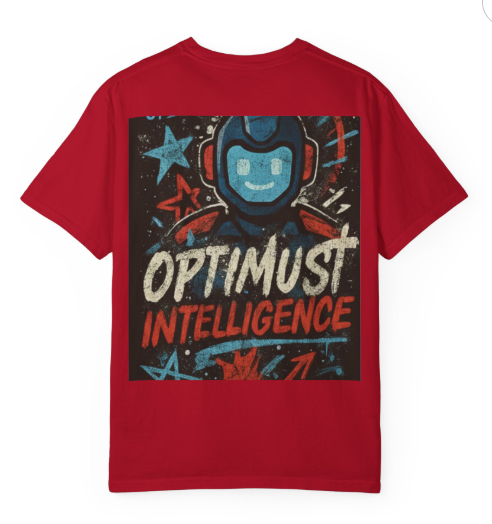 Optimust Intelligence T-Shirt Back - Red
